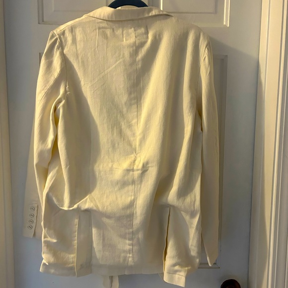 Free People Cream Blazer / Jacket oversized  M NWT - Picture 4 of 7